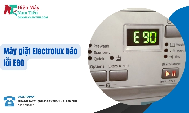 Máy giặt Electrolux báo lỗi E90 – Nguyên nhân và cách khắc phục